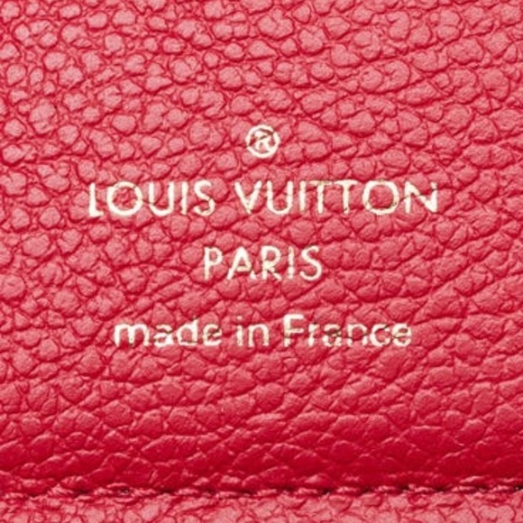 LOUIS VUITTON Scarlet Red Monogram Empreinte Leather Zoe Mini Trifold Wallet - Picture 5 of 10